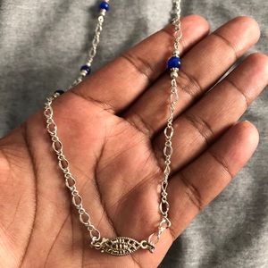 Sliver and Blue Necklace